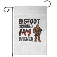 Bigfoot Grabbed My Wiener Garden Flag Funny Dog Lover Gift - Wonder Print Shop