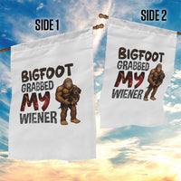 Bigfoot Grabbed My Wiener Garden Flag Funny Dog Lover Gift - Wonder Print Shop