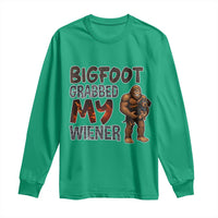 Bigfoot Grabbed My Wiener Long Sleeve Shirt Funny Dog Lover Gift - Wonder Print Shop