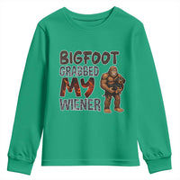 Bigfoot Grabbed My Wiener Youth Sweatshirt Funny Dog Lover Gift - Wonder Print Shop