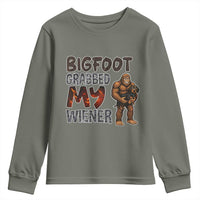 Bigfoot Grabbed My Wiener Youth Sweatshirt Funny Dog Lover Gift - Wonder Print Shop
