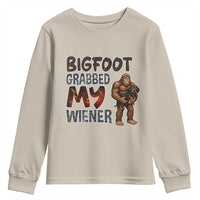 Bigfoot Grabbed My Wiener Youth Sweatshirt Funny Dog Lover Gift - Wonder Print Shop