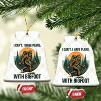I Cant I Have Plans With Bigfoot Ceramic Ornament Funny Cryptid Lover Gift - Wonder Print Shop