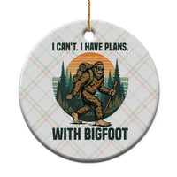 I Cant I Have Plans With Bigfoot Ceramic Ornament Funny Cryptid Lover Gift - Wonder Print Shop