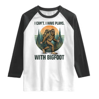 I Cant I Have Plans With Bigfoot Raglan Shirt Funny Cryptid Lover Gift - Wonder Print Shop