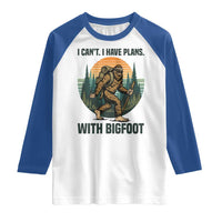 I Cant I Have Plans With Bigfoot Raglan Shirt Funny Cryptid Lover Gift - Wonder Print Shop