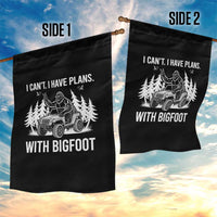 Funny Bigfoot Driving Car Garden Flag I Cant I Have Plans With Bigfoot - Wonder Print Shop