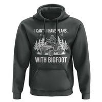 Funny Bigfoot Driving Car Hoodie I Cant I Have Plans With Bigfoot - Wonder Print Shop