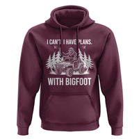 Funny Bigfoot Driving Car Hoodie I Cant I Have Plans With Bigfoot - Wonder Print Shop