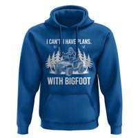 Funny Bigfoot Driving Car Hoodie I Cant I Have Plans With Bigfoot - Wonder Print Shop