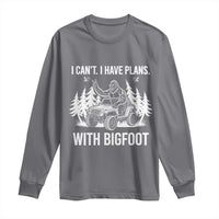 Funny Bigfoot Driving Car Long Sleeve Shirt I Cant I Have Plans With Bigfoot - Wonder Print Shop