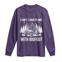 Funny Bigfoot Driving Car Long Sleeve Shirt I Cant I Have Plans With Bigfoot - Wonder Print Shop