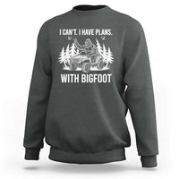 Funny Bigfoot Driving Car Sweatshirt I Cant I Have Plans With Bigfoot - Wonder Print Shop
