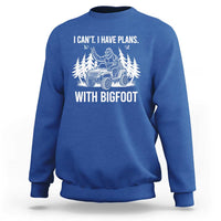 Funny Bigfoot Driving Car Sweatshirt I Cant I Have Plans With Bigfoot - Wonder Print Shop