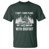 Funny Bigfoot Driving Car T Shirt I Cant I Have Plans With Bigfoot - Wonder Print Shop