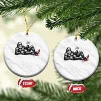 Funny Sassquatch Sexy Ceramic Ornament Bigfoot With Cocktail Party Humor - Wonder Print Shop