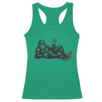 Funny Sassquatch Sexy Racerback Tank Top Bigfoot With Cocktail Party Humor - Wonder Print Shop