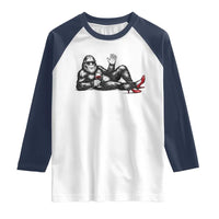 Funny Sassquatch Sexy Raglan Shirt Bigfoot With Cocktail Party Humor - Wonder Print Shop