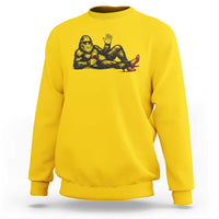 Funny Sassquatch Sexy Sweatshirt Bigfoot With Cocktail Party Humor - Wonder Print Shop