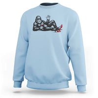 Funny Sassquatch Sexy Sweatshirt Bigfoot With Cocktail Party Humor - Wonder Print Shop
