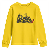 Funny Sassquatch Sexy Youth Sweatshirt Bigfoot With Cocktail Party Humor - Wonder Print Shop