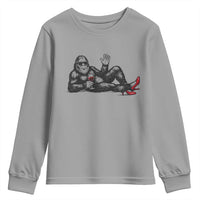 Funny Sassquatch Sexy Youth Sweatshirt Bigfoot With Cocktail Party Humor - Wonder Print Shop