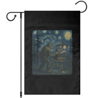 Funny Bigfoot Painting Starry Night Art Parody Gift Garden Flag - Wonder Print Shop