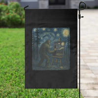 Funny Bigfoot Painting Starry Night Art Parody Gift Garden Flag - Wonder Print Shop