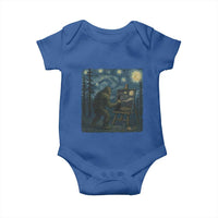 Funny Bigfoot Painting Starry Night Art Parody Gift Baby Onesie - Wonder Print Shop
