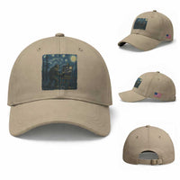 Funny Bigfoot Painting Starry Night Art Parody Gift Baseball Cap