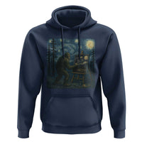 Funny Bigfoot Painting Starry Night Art Parody Gift Hoodie - Wonder Print Shop