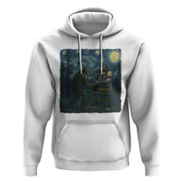 Funny Bigfoot Painting Starry Night Art Parody Gift Hoodie - Wonder Print Shop