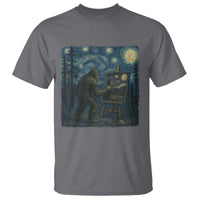 Funny Bigfoot Painting Starry Night Art Parody Gift T Shirt - Wonder Print Shop