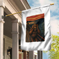 Funny Bigfoot And Alien Garden Flag Parody The Scream Art Meme Gift - Wonder Print Shop