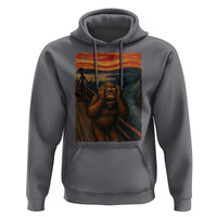 Funny Bigfoot And Alien Hoodie Parody The Scream Art Meme Gift - Wonder Print Shop