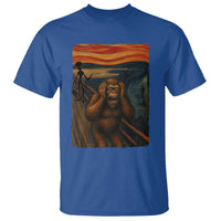 Funny Bigfoot And Alien T Shirt Parody The Scream Art Meme Gift - Wonder Print Shop