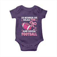 In October We Wear Pink And Watch Football Baby Onesie Breast Cancer Awareness Gift - Wonder Print Shop