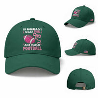 In October We Wear Pink And Watch Football Baseball Cap Breast Cancer Awareness Gift