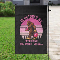 In October We Wear Pink Football Garden Flag Support Breast Cancer Awareness - Wonder Print Shop