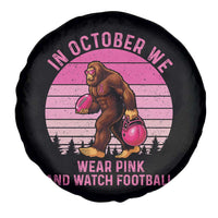 In October We Wear Pink Football Spare Tire Cover Support Breast Cancer Awareness - Wonder Print Shop