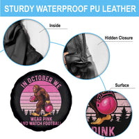 In October We Wear Pink Football Spare Tire Cover Support Breast Cancer Awareness - Wonder Print Shop