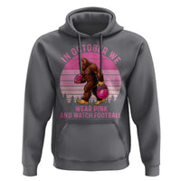 In October We Wear Pink Football Hoodie Support Breast Cancer Awareness - Wonder Print Shop