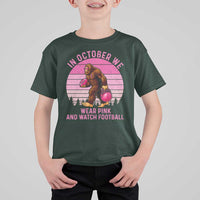 In October We Wear Pink Football T Shirt For Kid Support Breast Cancer Awareness - Wonder Print Shop