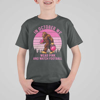 In October We Wear Pink Football T Shirt For Kid Support Breast Cancer Awareness - Wonder Print Shop