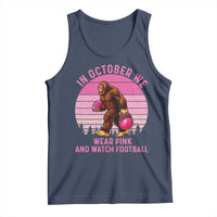 In October We Wear Pink Football Tank Top Support Breast Cancer Awareness - Wonder Print Shop