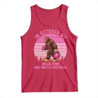 In October We Wear Pink Football Tank Top Support Breast Cancer Awareness - Wonder Print Shop
