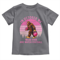 In October We Wear Pink Football Toddler T Shirt Support Breast Cancer Awareness - Wonder Print Shop