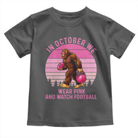 In October We Wear Pink Football Toddler T Shirt Support Breast Cancer Awareness - Wonder Print Shop