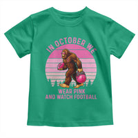 In October We Wear Pink Football Toddler T Shirt Support Breast Cancer Awareness - Wonder Print Shop