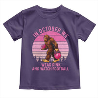 In October We Wear Pink Football Toddler T Shirt Support Breast Cancer Awareness - Wonder Print Shop